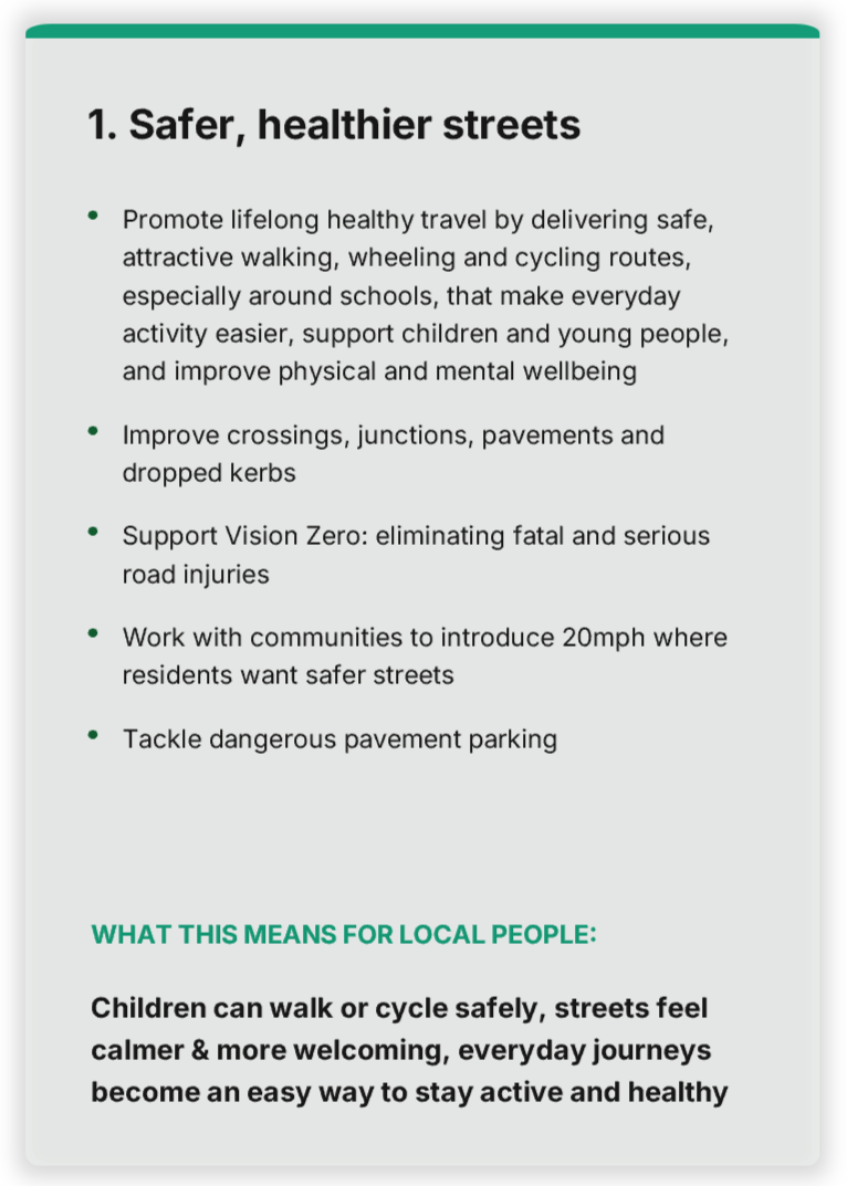 Strategic Priority 1 Strategic Priority 1: Safer, healthier streets